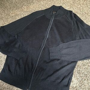 Joseph‎ A Bank Wool Blend Zip Up Sweater